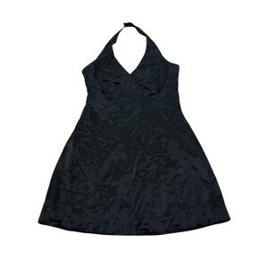 Vintage 90s Bebe San Francisco Black Halter Dress Made in USA Size 6